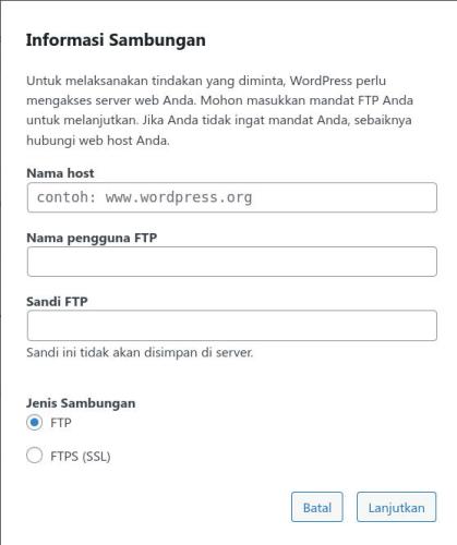 Cara Mengatasi Gagal Download atau Update Plugins atau Theme WordPress di Localhost