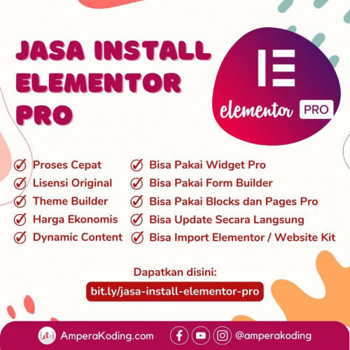 Jasa Install Elementor Pro Original Tahunan